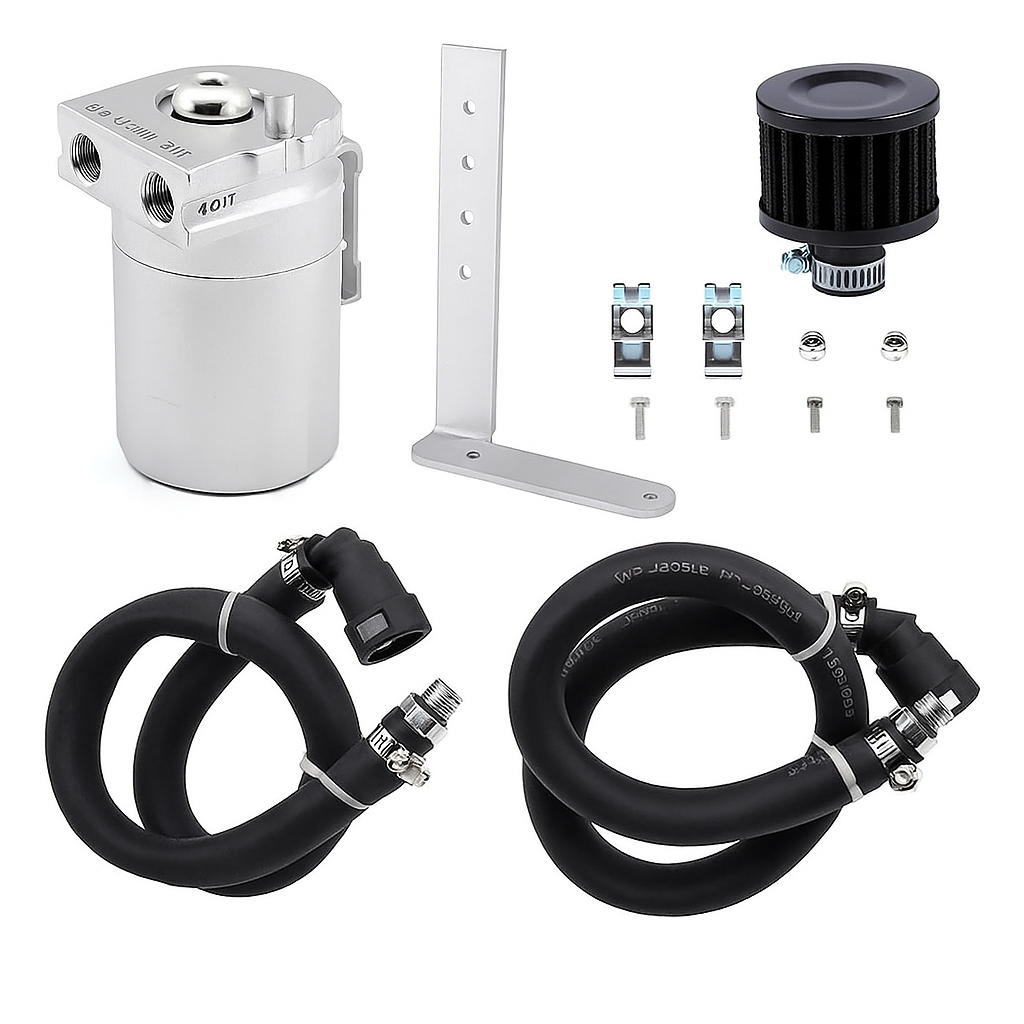 Ford 5.0 Oil Catch Can - Silver   فورد 5.0 كاتش كان  - فضة