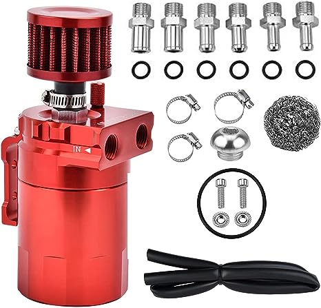 Universal Oil Catch Can - Red جي تك 300 مل كاتش كان - أحمر