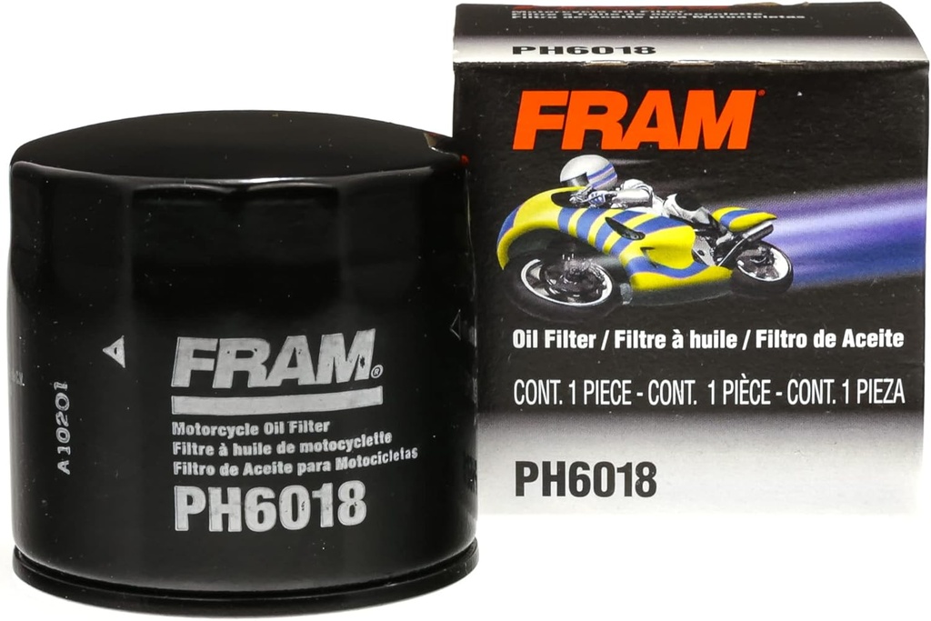 FRAM PH6018 Motorcycle Oil Filter (EAOM109)