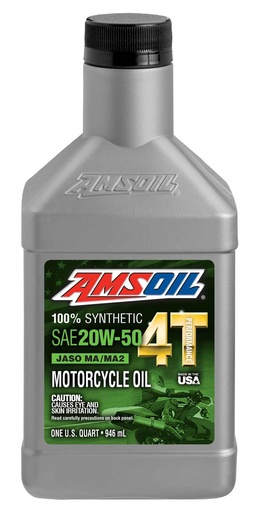 [MC5QT] AMSOIL 4T 20W-50 100% Synthetic Performance Motorcycle Oil