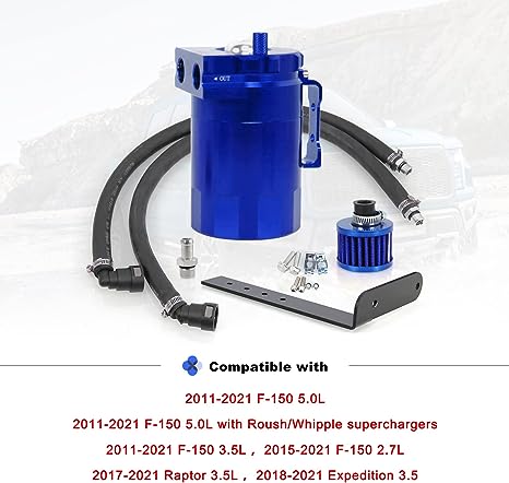 [GF150 Blue] G-Tech 300 ML F150 Oil catch can - Blue