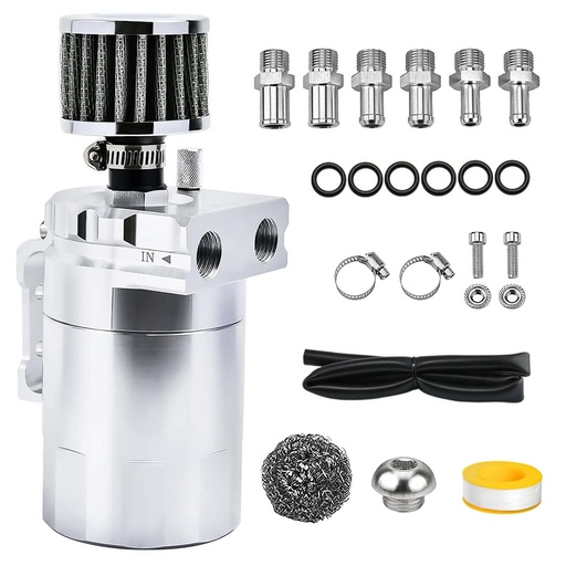 [G300 ml Silver] G-Tech 300 ML Oil catch can - Silver