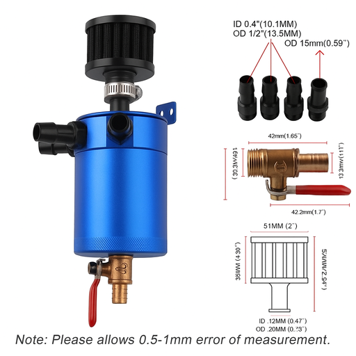 [G150 ml Blue] Universal Oil Catch Can 150ML - Blue