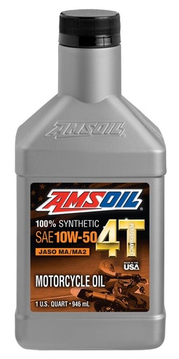 [MC8QT] AMSOIL 4T 10W-50 100% Synthetic Motorcycle Oil