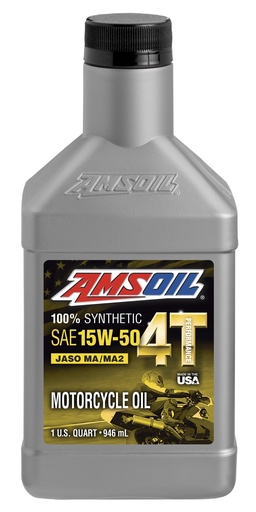 [MC7QT] AMSOIL 4T 15W-50 100% Synthetic Motorcycle Oil